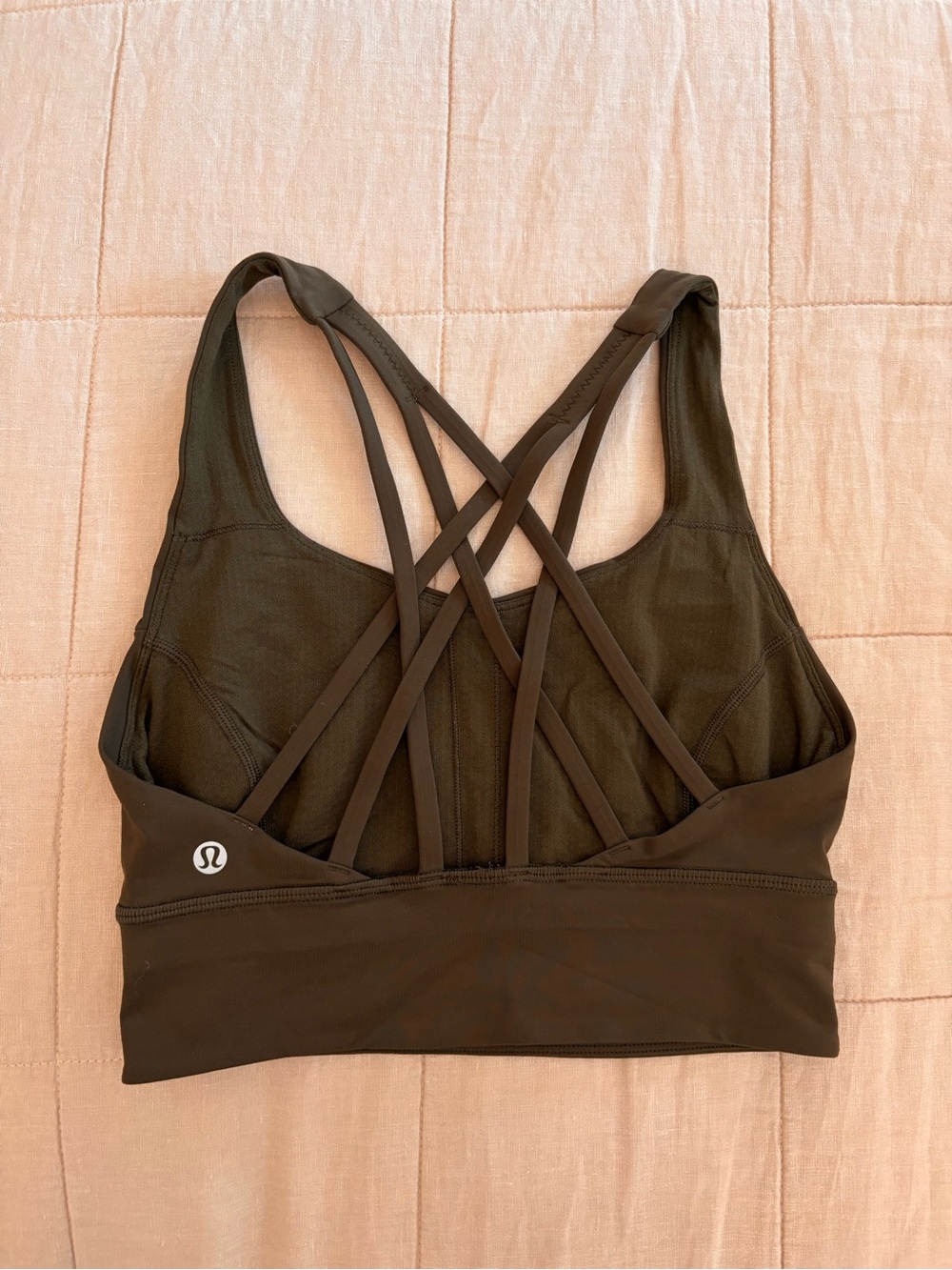 Lululemon Olive Longline Sports Bra - Picture 3 of 4